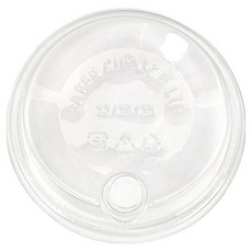 Happypack 冷飲用透明杯蓋 適用12 / 16 / 20 / 24紙杯, 500個, 1入, 吸管型
