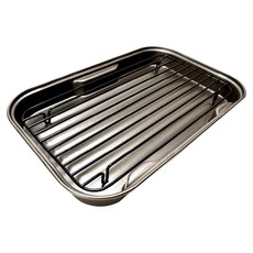 TAKEHARA 竹原製缶 日本製 不沾小烤盤附濾網 烤箱專用 G-11, 1套