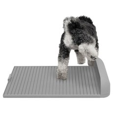 DOGTOC 狗狗加長型防滑便盆, 1個, 淺灰色