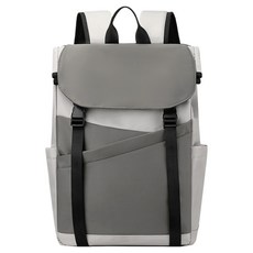 Cash Rich 背帶大容量學生商務日用筆電後揹包, 灰色