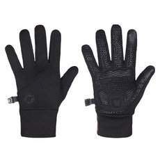 Silence 高級冬季刷毛冬天觸控功能自行車手套, 黑色, 1套