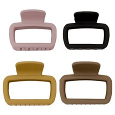 비아워게스트 무광 올림머리 헤어 사각 집게핀 4종