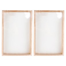 유니아트 아크릴 사각 나무액자, 2개, 우드