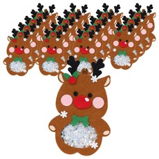 minhwashop 毛氈聖誕節搖搖樂製作套組 S250066B, 魯道夫, 20套