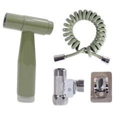 AQUADUO 單鍵按鈕式浴室噴槍組, 橄欖綠, 1套