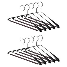 THE ZAKKA 高級防滑圓弧金屬衣架 FREE, 棕色, 10個