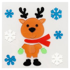 minhwashop 聖誕節果凍貼紙 I250032B, 魯道夫, 10個