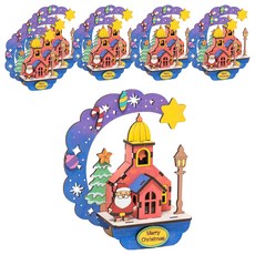 minhwashop 聖誕迷你鐘樓情境燈製作套組 S2500700, 混合色, 10套