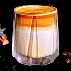 Daparang 家庭咖啡館 髒髒咖啡 厚實水晶切割威士忌杯 230ml HJ0428, 單一顏色, 1個