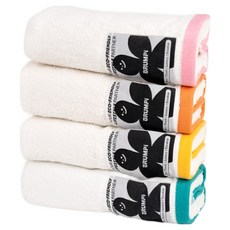 Broomphy 高級毛巾4件禮盒組, 1套, 白色