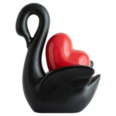 微笑新婚家居裝飾品, 黑天鵝A 紅色愛心