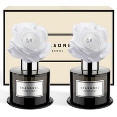 시즈넬 퍼퓸향 디퓨저 화이트 로즈 블랙에디션 2p 세트 120ml, 선셋 크러쉬 향, 1세트