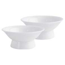 다파랑 다용도 고급 세라믹 플레팅 접시 나 HJ0367, 화이트, 2개