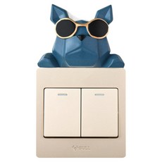 KODACHIEF 稀有開關插座貼紙, 深綠色鬥牛犬