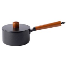 Leo Poldi 電磁爐摩登復古單柄鍋, 黑色, 1個, 16cm