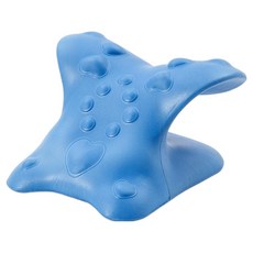 Celliving 按摩伸展C型枕 藍色, 1個