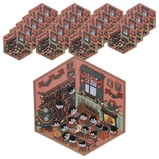 민화샵 방꾸미기 크리스마스 스티커 세트 I2500080, 혼합색상, 20세트