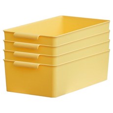보노하우스 컬러블 핸들러 바스켓, 옐로우, 4개