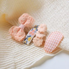 아기코끼리 파스텔 레이스 헤어핀 4종 세트