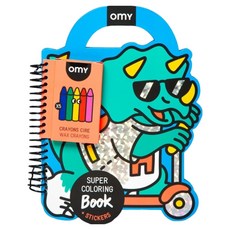 omy 著色貼紙書 恐龍 CAH12, 混合色, 1個