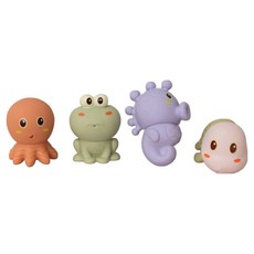 YaYa Kerong 戲水好朋友 沐浴玩具 4件組, 混合顏色, 1個