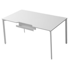 다가구 페르마타 1인용 철제 조립식 긴책상 고객직접설치, 아이보리