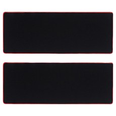모조리 논슬립 게이밍 초대형 마우스 장패드 800 x 300 x 3 mm, 레드 + 무지, 2개