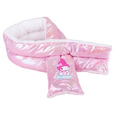 三麗鷗 美樂蒂 亮面圍巾 冬季羽絨圍脖