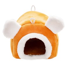 랜보어 소동물 쫑긋 곰돌이 극세사 은신처 M, 오렌지, 1개