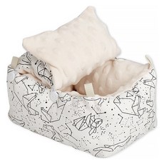 랜보어 소동물 사각 패턴 극세사 포치은신처 S, 타입B, 1개