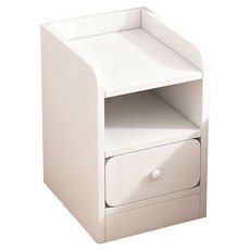 極美家居 北歐小邊幾床頭櫃 30cm, 暖白單抽, 1個
