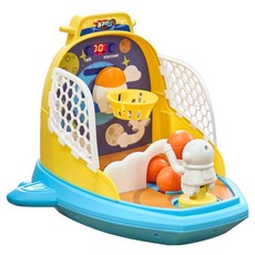 媽咪愛你 籃球之神 會移動的球框迷你籃球遊戲機, 黃色, 1個