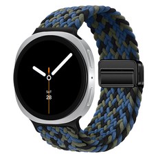 SPACE SHIELD 高級磁吸扣環編織錶帶, 迷彩藍, 1個