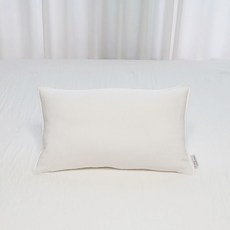 ahtty blanc 幼兒用雙面莫代爾枕頭, 白色