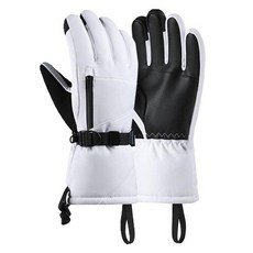 MUEROM 使用3M填充物 防水情侶滑雪板手套, 白色, 1個