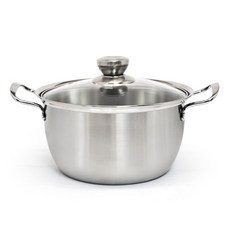 CUOCO 頂級316不鏽鋼湯鍋 附蓋, 銀色, 1個, 24cm