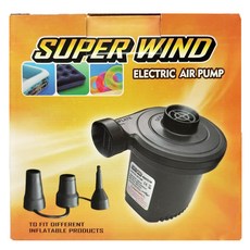 SUPER WIND 好威風 強力電動充氣機 高效能蓄電型, 黑色, 1個