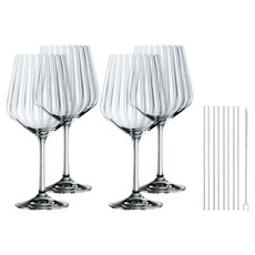 Nachtmann Taste Good 金湯力杯 4入 + 玻璃吸管 4入 + 吸管清潔刷組, 1套