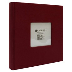 crasum 5 x 7 口袋式布質相簿, 酒紅色, 50張