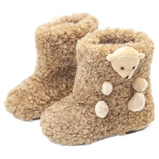 Lulushu 兒童款抱抱熊毛靴 DW172