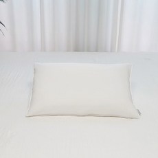 ahtty blanc 雙面莫代爾嬰兒枕頭套 2入 + 枕芯組, 白色