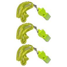 T렉스 컬러 휘슬 호루라기, 3개, 형광그린