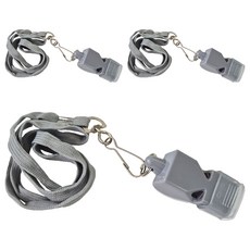 T렉스 컬러 휘슬 호루라기, 3개, 그레이