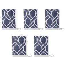 RoyalBergen 竹製掛環擦手廚房巾, 菱格紋灰色, 5個