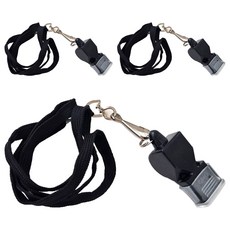 T렉스 컬러 휘슬 호루라기, 3개, 블랙