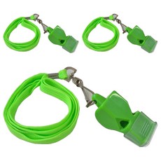 T렉스 컬러 휘슬 호루라기, 3개, 그린