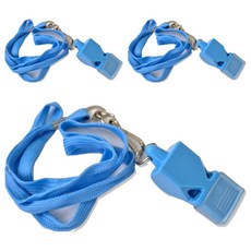 T렉스 컬러 휘슬 호루라기, 3개, 연하늘