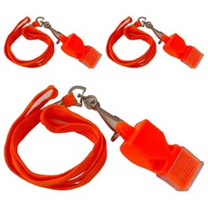 T렉스 컬러 휘슬 호루라기, 3개, 오렌지