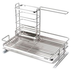 STAFIX 頂級落地式水槽置物架, 銀色, 1個