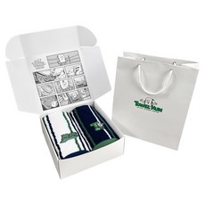 塔奧坤 雙條紋面巾 30支精梳棉 + 購物袋, 隨機出貨, 2個